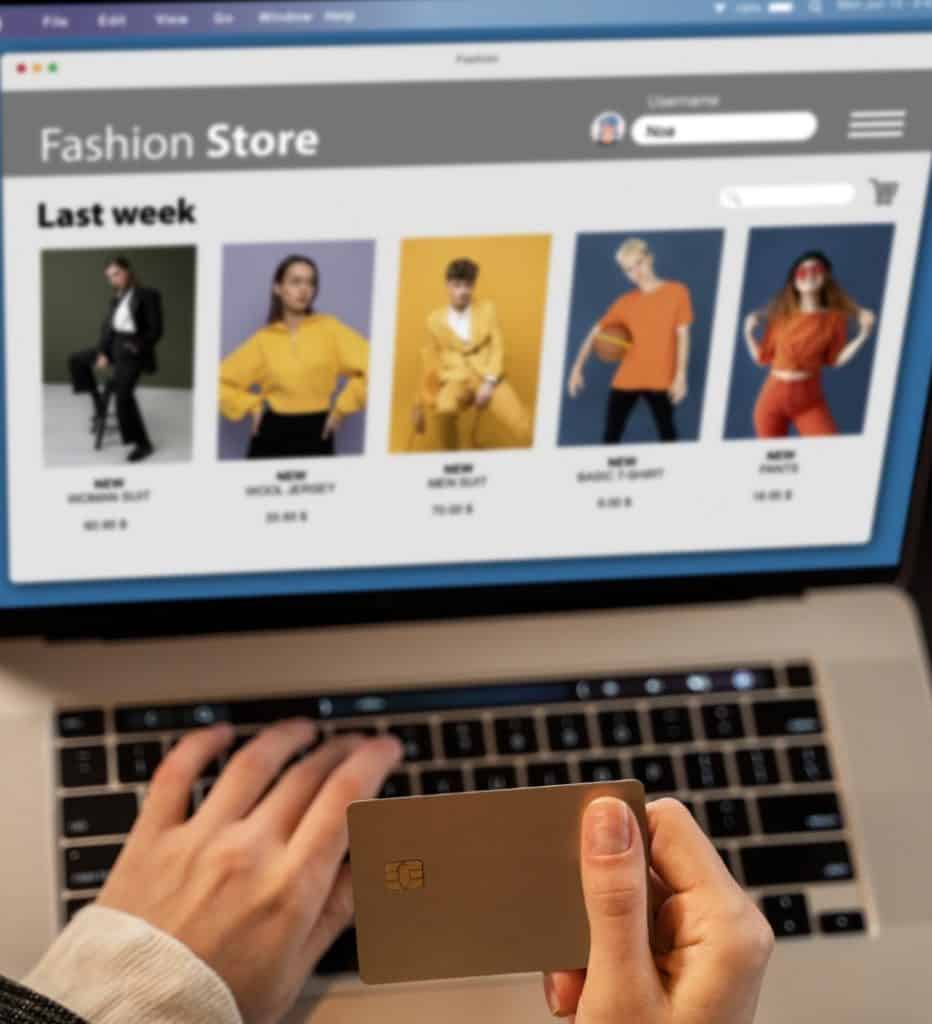 This image shows a person buying items on an online store . This is a depiction of online store as one of the ways you can monetize Your WordPress Website